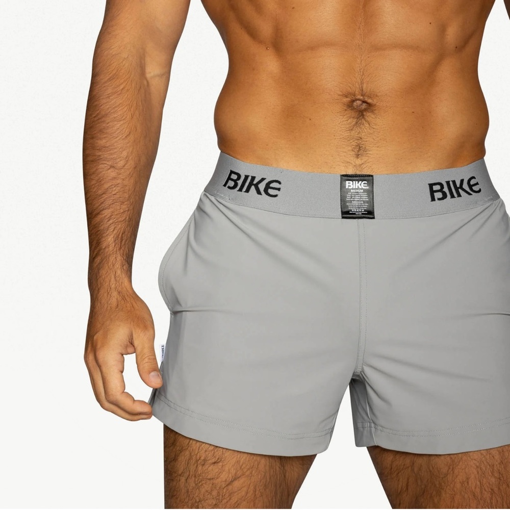 Bike Logo Jock Short in Gray Size Large